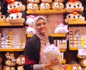 Amena and stuffed animals